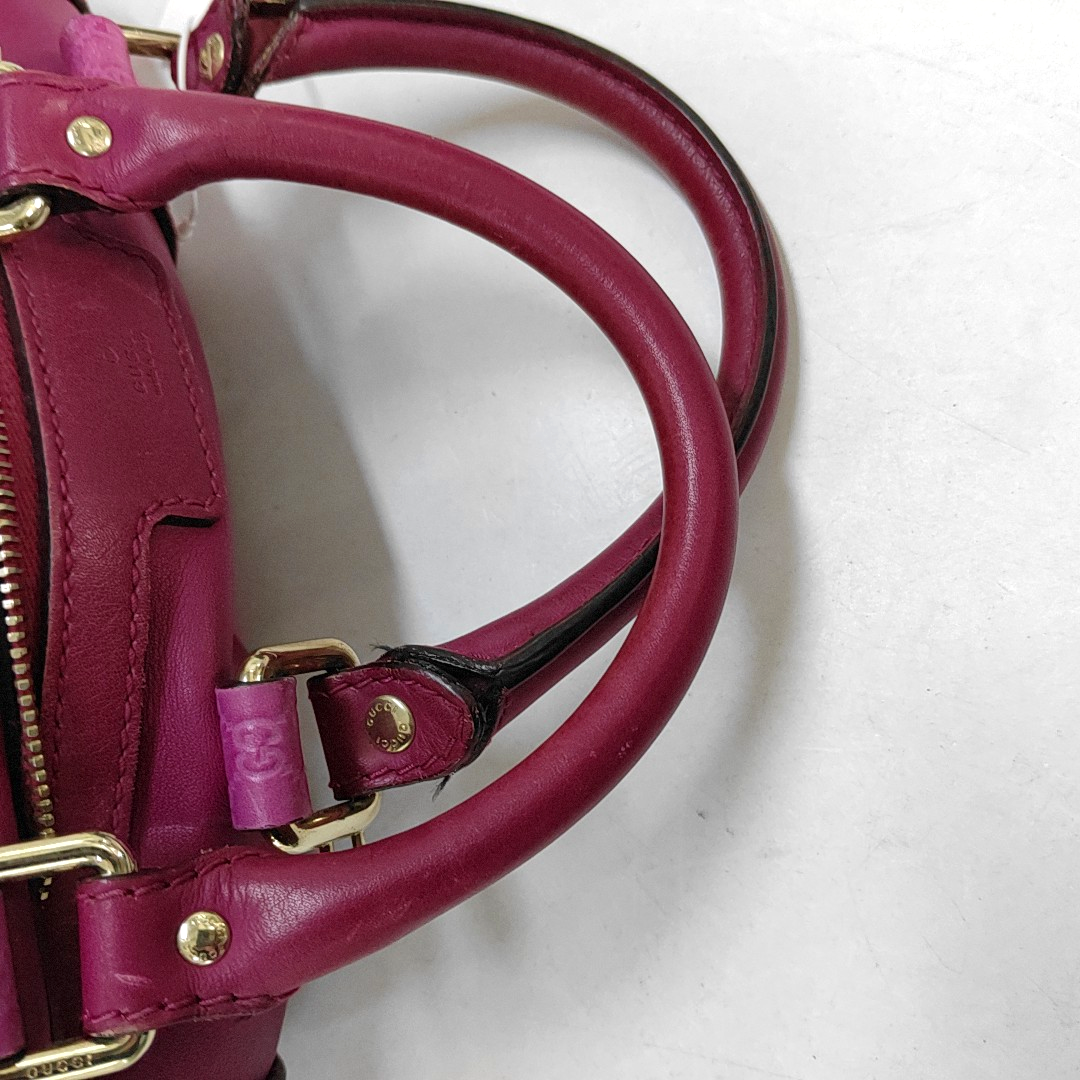 GUCCI Pink Calf Leather Grained Handbag Golden hardware-(SKU)-950007932