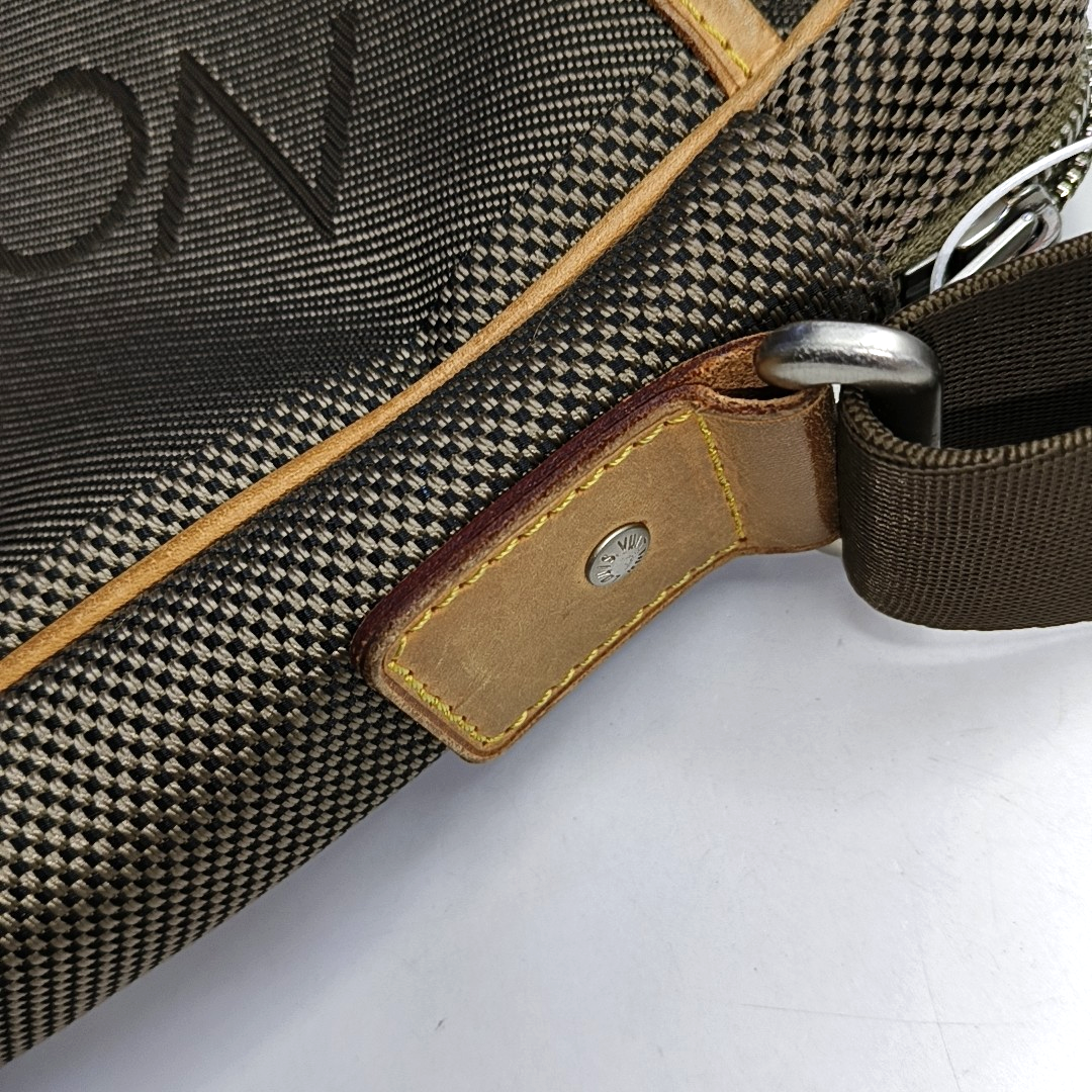 LOUIS VUITTON CITADIN Elephant Grey Fabric Crossbody Bag, Shoulder Bag Silver Hardware-(SKU)-953464074