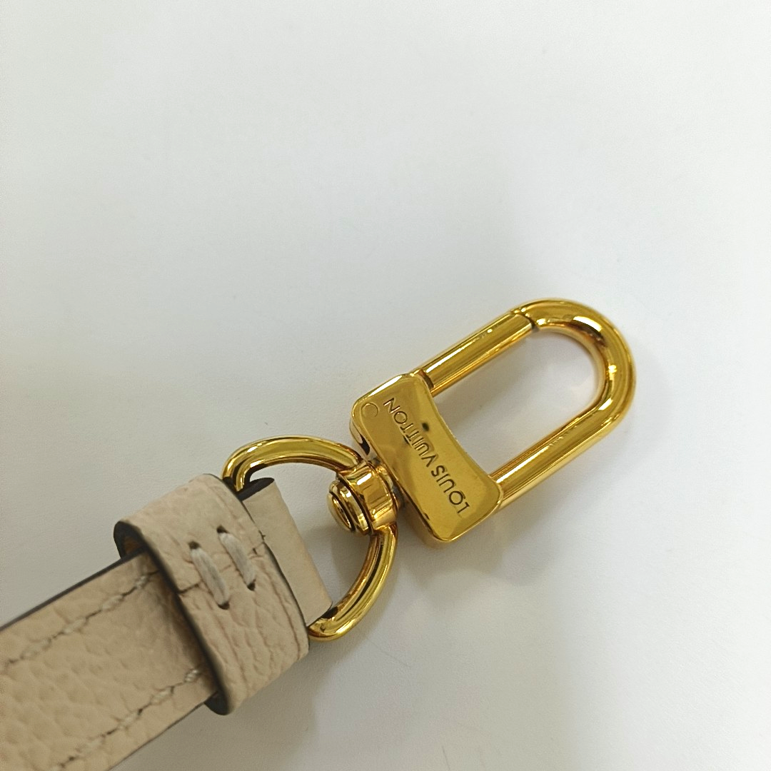 LOUIS VUITTON ONTHEGO Small White Leather Monogram Damier Ebene Jungle Bag Single Shoulder Bag Tote Bag Crossbody Bag with Gold Hardware and Detachable Shoulder Strap-(SKU)-960513551