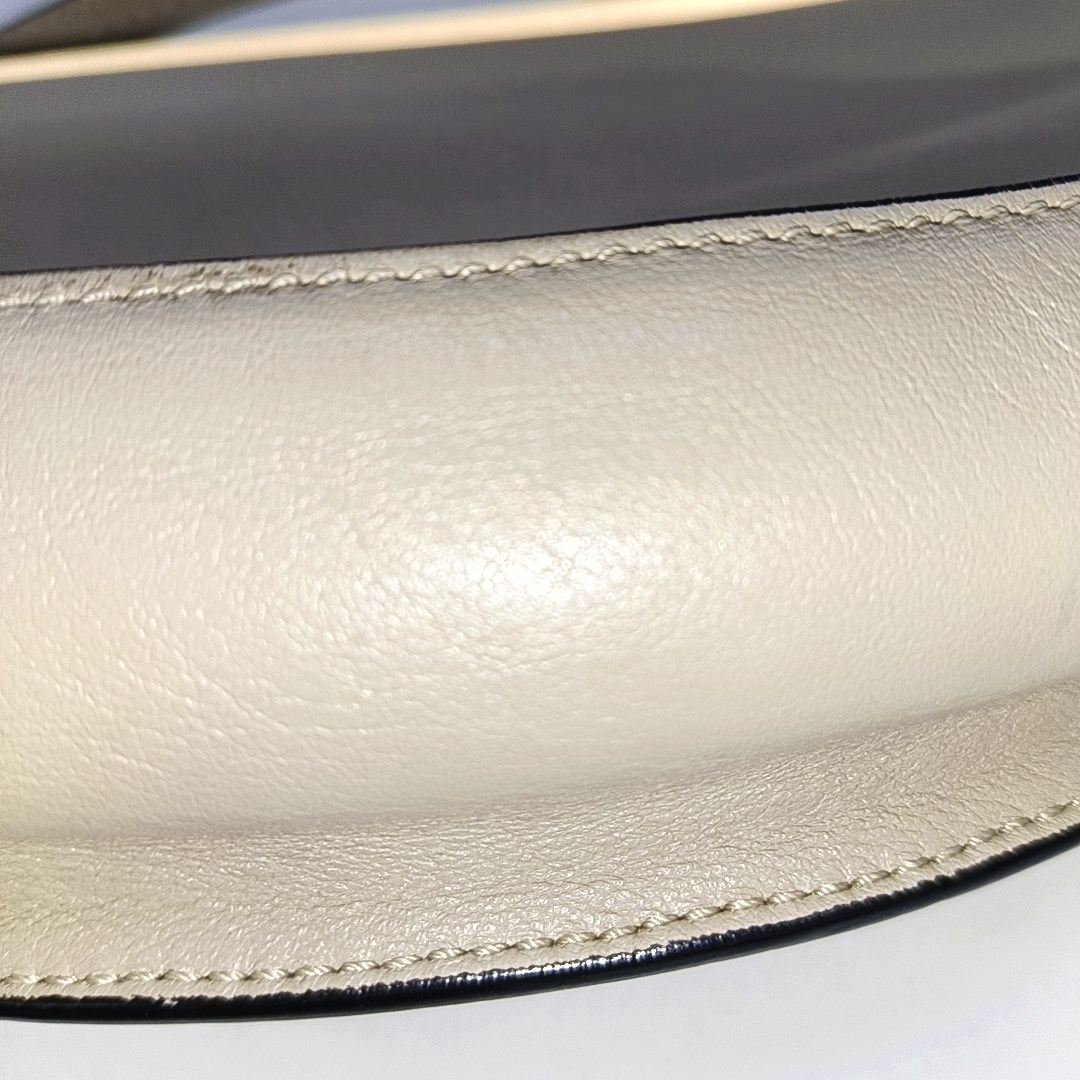 Chloé Georgia Light Gray Cowhide Crossbody Bag Golden hardware Removable shoulder strap-(SKU)-14414002