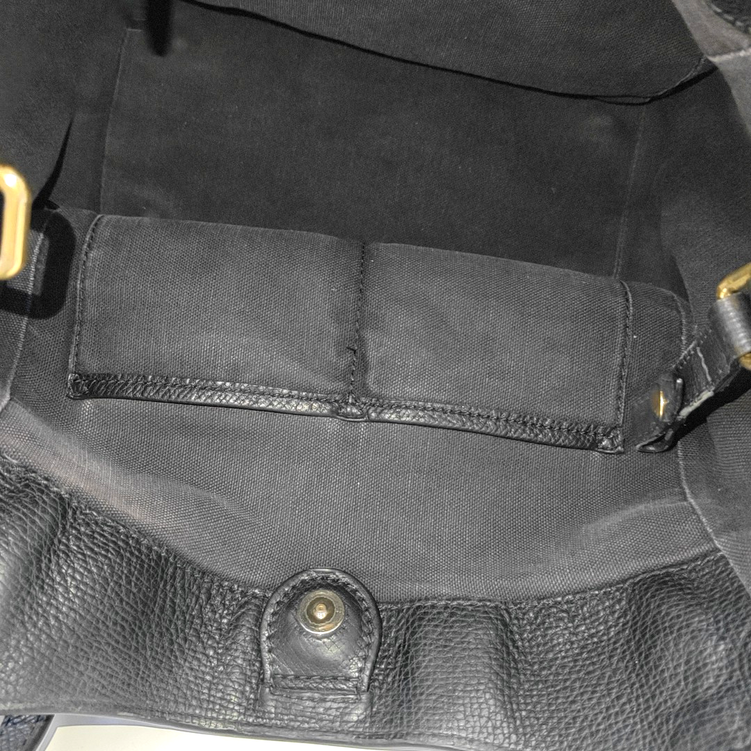 BURBERRY Canterbury Black Cowhide Warhorse Grain Single Shoulder Bag Golden hardware shoulder straps-(SKU)-933963706