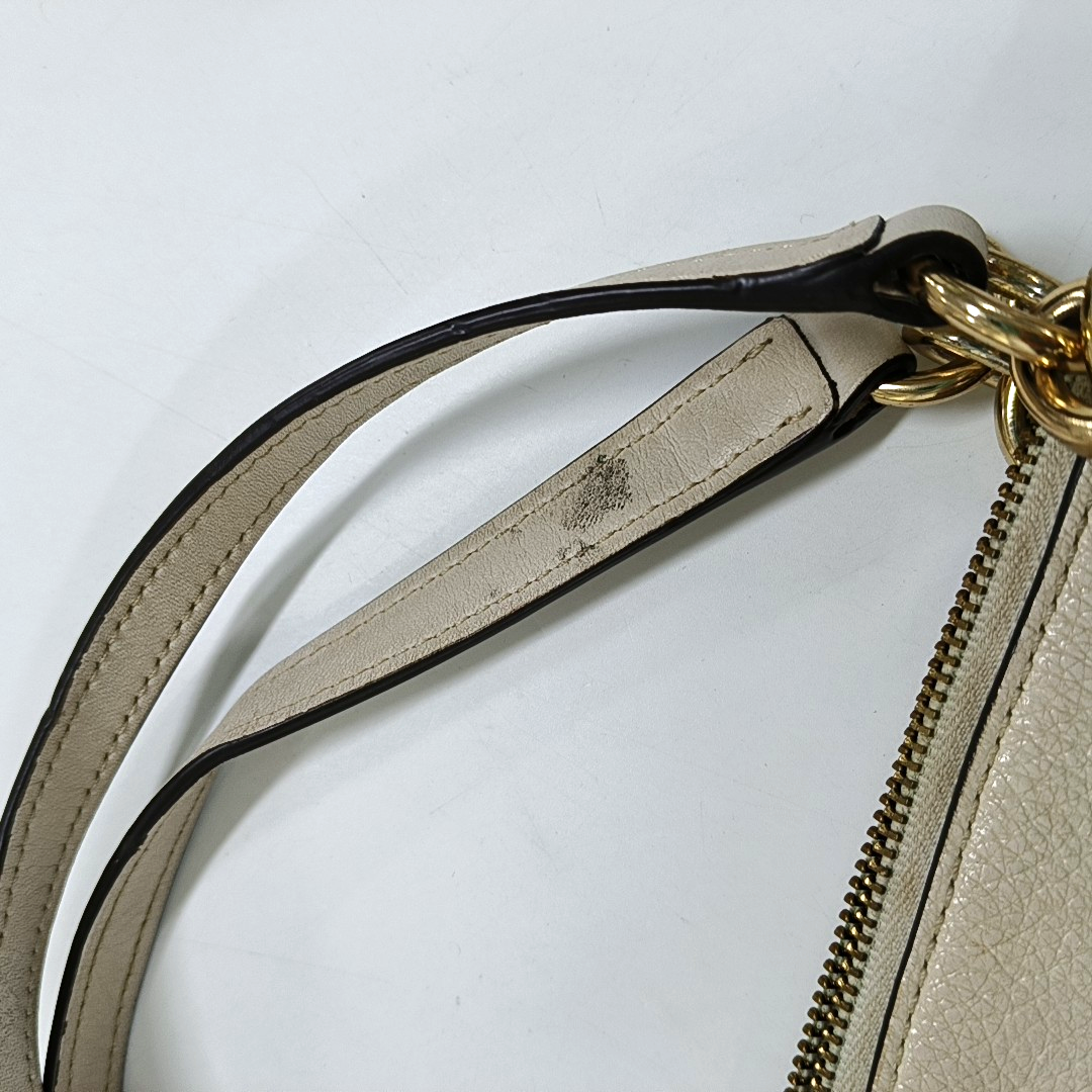 COACH KELSEY White Cowhide Single Shoulder Bag Crossbody Handbag Golden hardware Removable shoulder strap-(SKU)-14505078