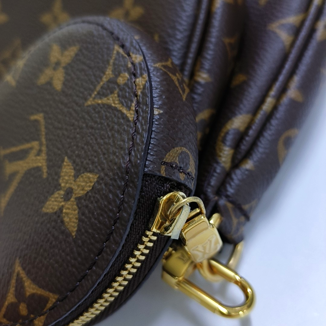 LOUIS VUITTON MULTI Brown Coated Canvas Monogram Empreinte 5-in-1 Crossbody Bag Handbag Shoulder Bag Detachable Strap-(SKU)-955568541