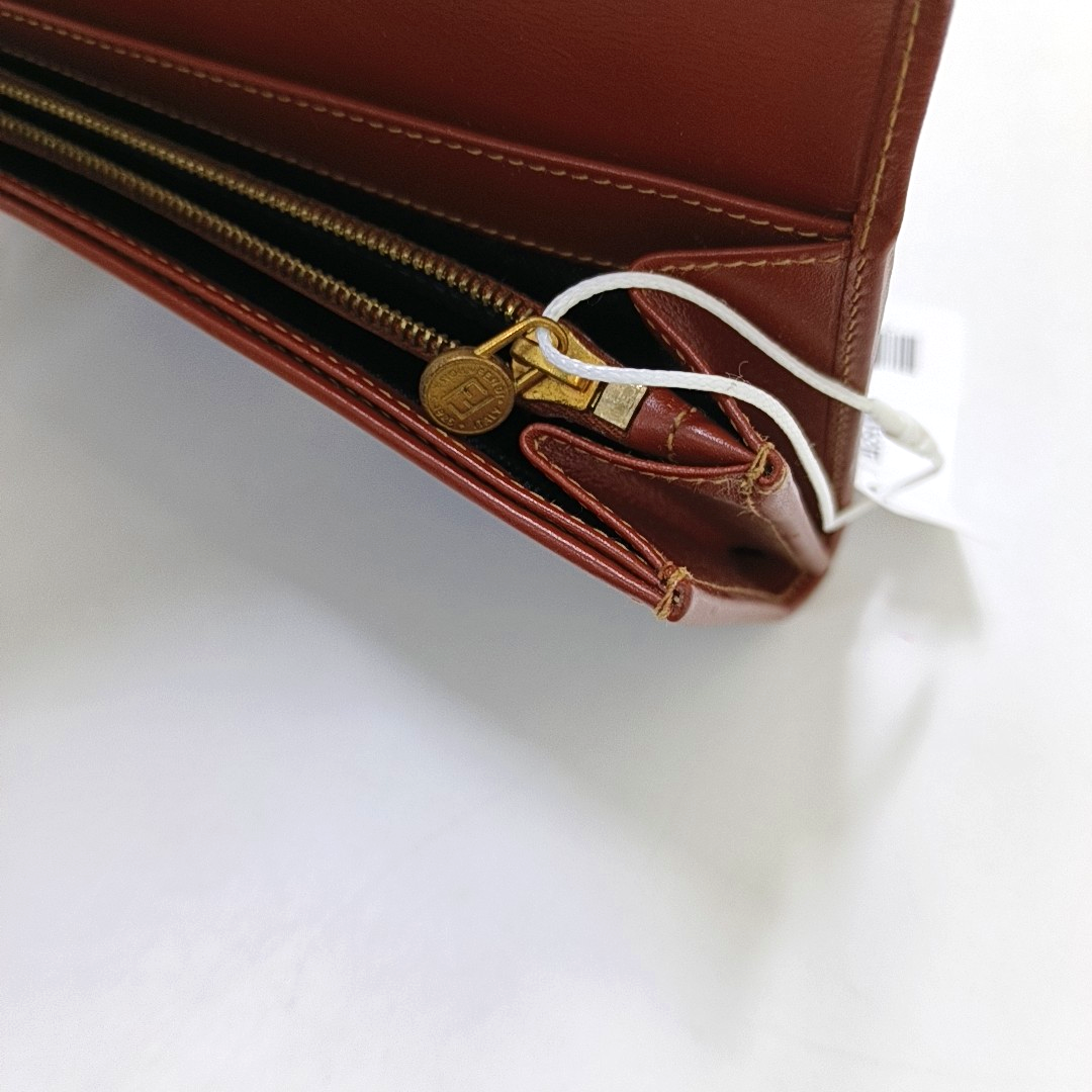 FENDI 拼色涂层帆布双F钱包 Golden hardware-(SKU)-945549641