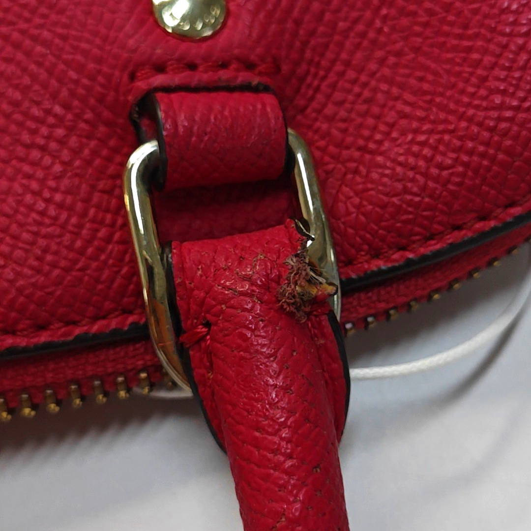 COACH SIERRA Medium size Red Leather Shoulder Bag Crossbody Tote Bag Silver Hardware Removable shoulder strap-(SKU)-948647189