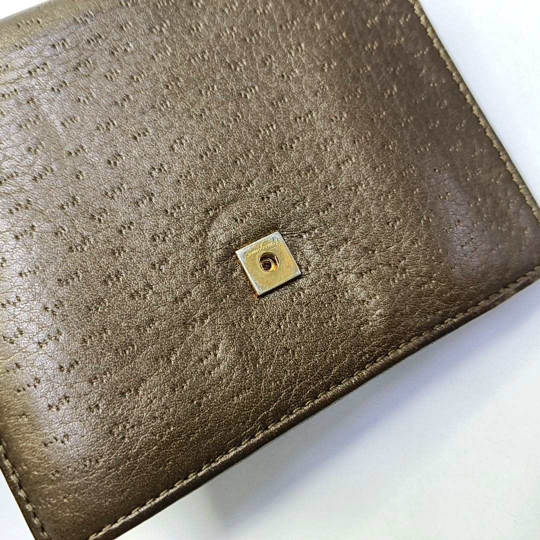 FERRAGAMO Brown Cowhide Wallet Golden hardware-(SKU)-943612339
