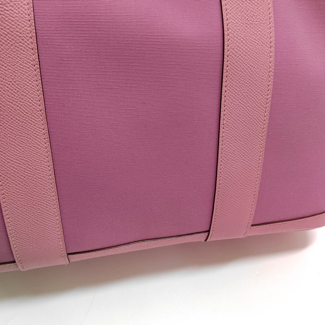 HERMÈS Garden Party 36 Mallow Purple Canvas Garden Bag with Silver Hardware-(SKU)-953624546