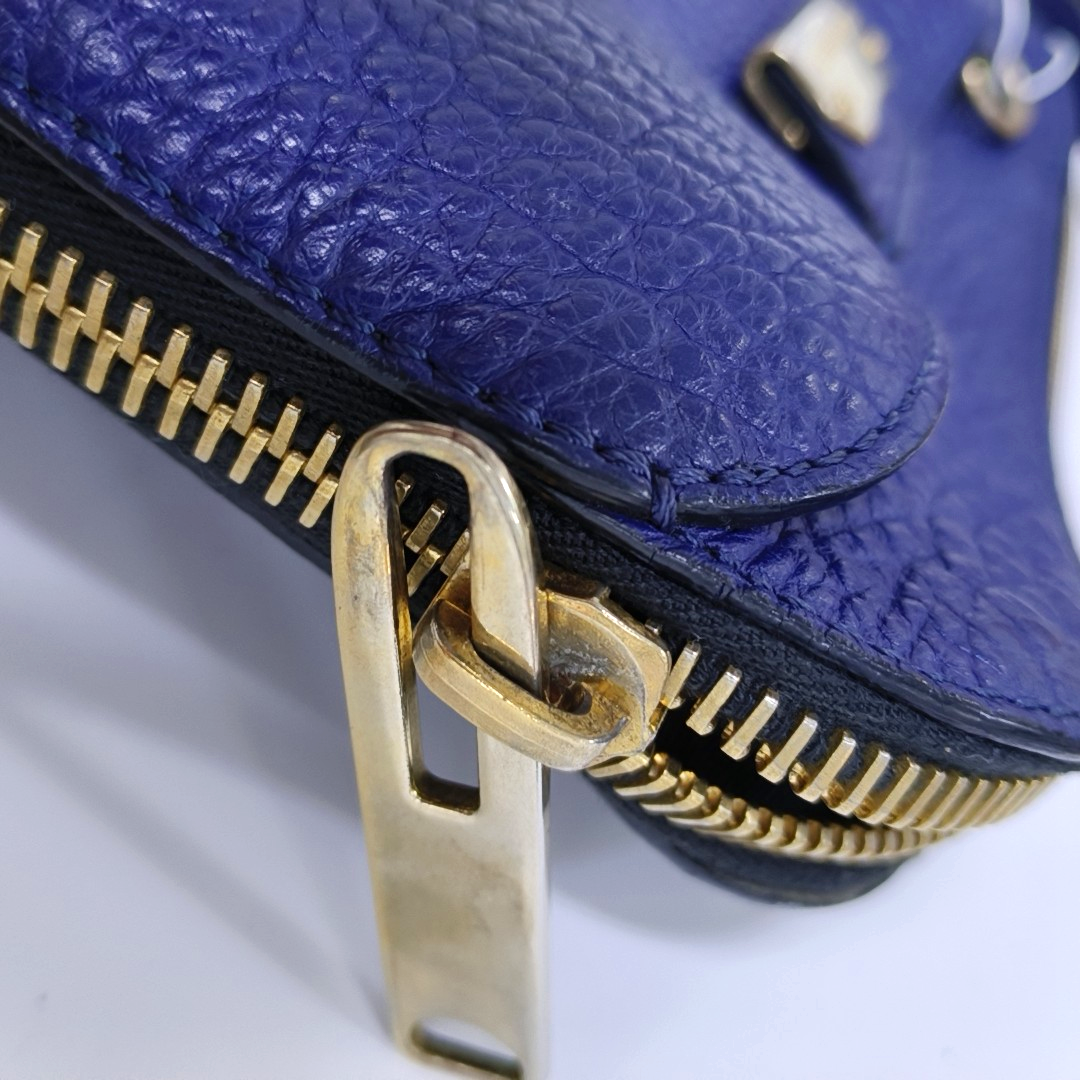 BURBERRY Harrogate Dark Blue Leather Crossbody Shoulder Bag Golden hardware Removable shoulder strap-(SKU)-942274360