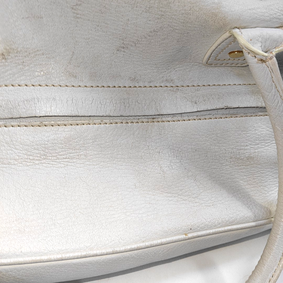 CELINE Tote bag White Leather Handbag Golden hardware-(SKU)-935410118