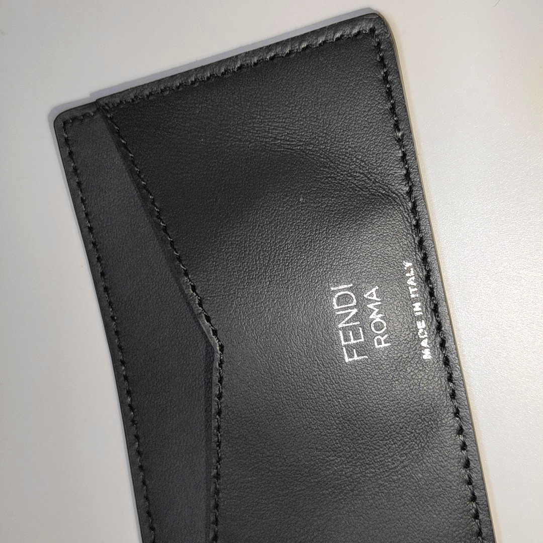 FENDI Black Coated Canvas Card Case-(SKU)-939813905