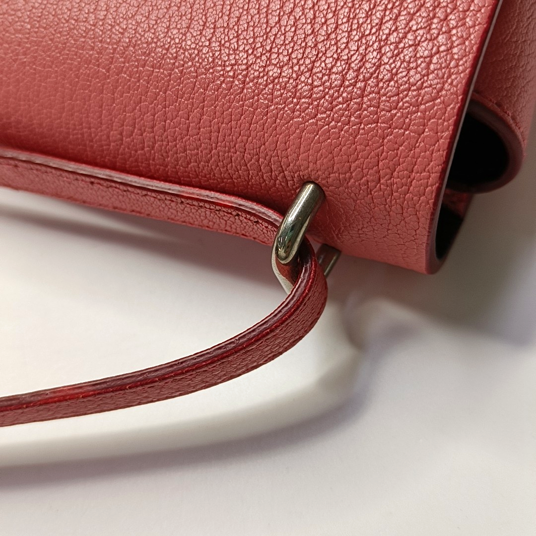 BURBERRY D-Ring Pink Cowhide Sling Bag Single Shoulder Bag Silver Hardware Removable shoulder strap-(SKU)-946532657