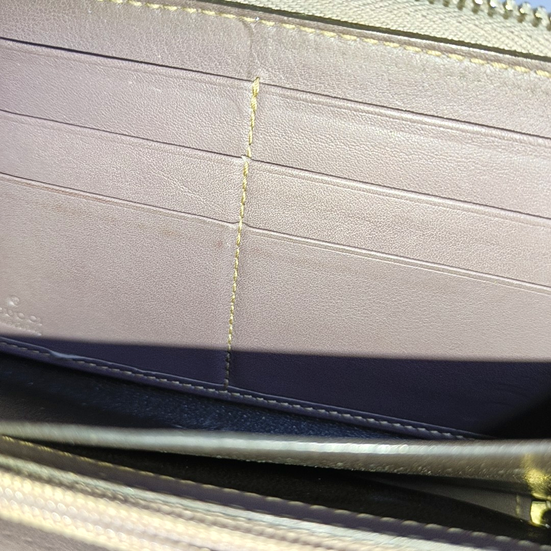 GUCCI Mayfair Purple Cowhide Monogram Embossed Wallet Golden hardware-(SKU)-957633633