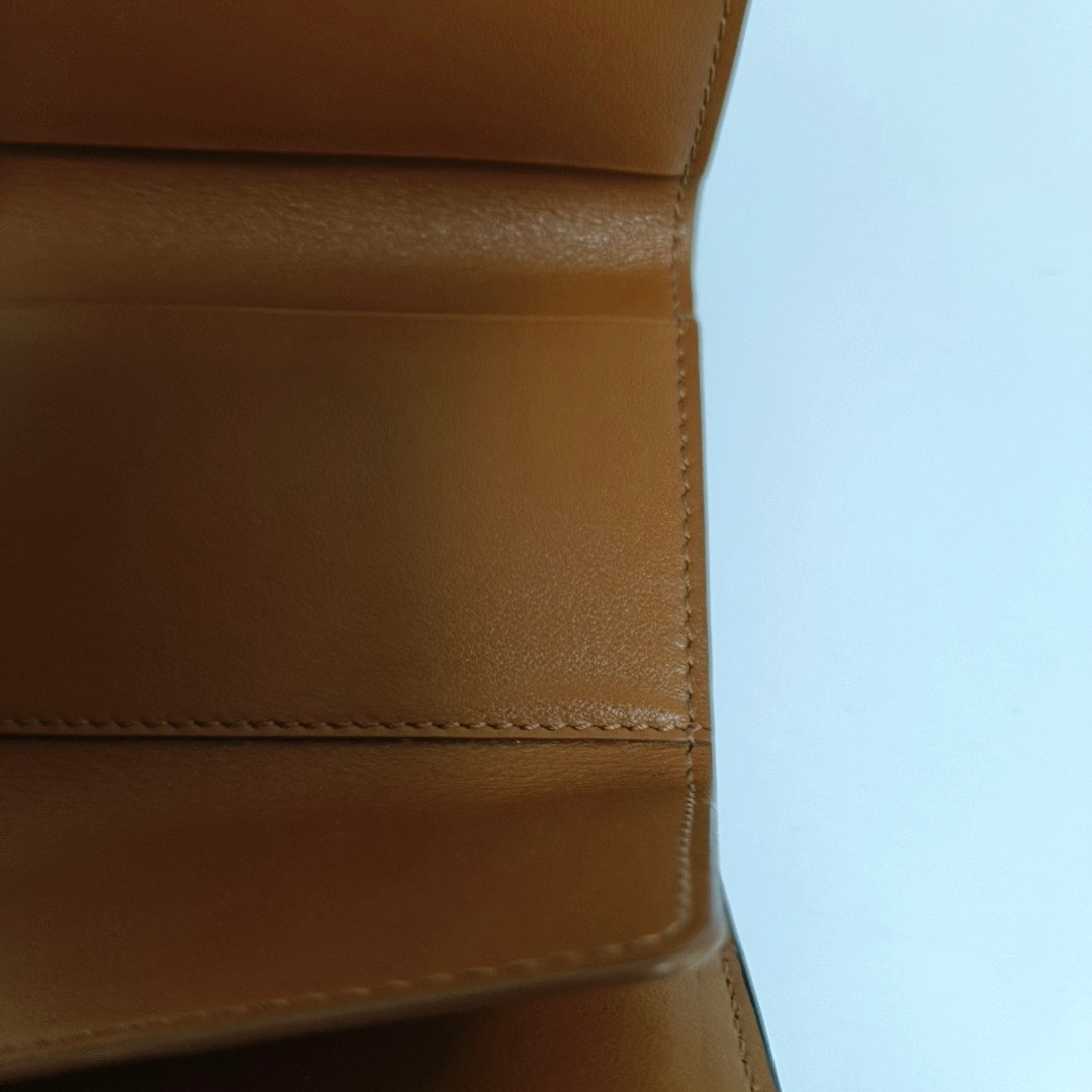 CELINE Brown Coated Canvas Triumph Wallet Golden hardware-(SKU)-939788660