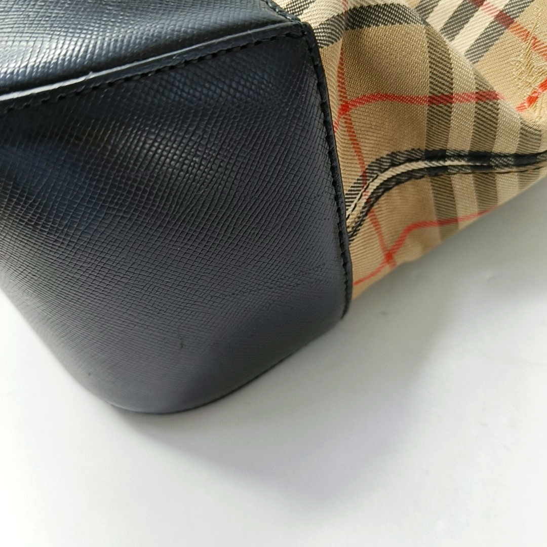 BURBERRY HaymarketBrown Canvas Warhorse Plaid Tote Bag-(SKU)-952477003