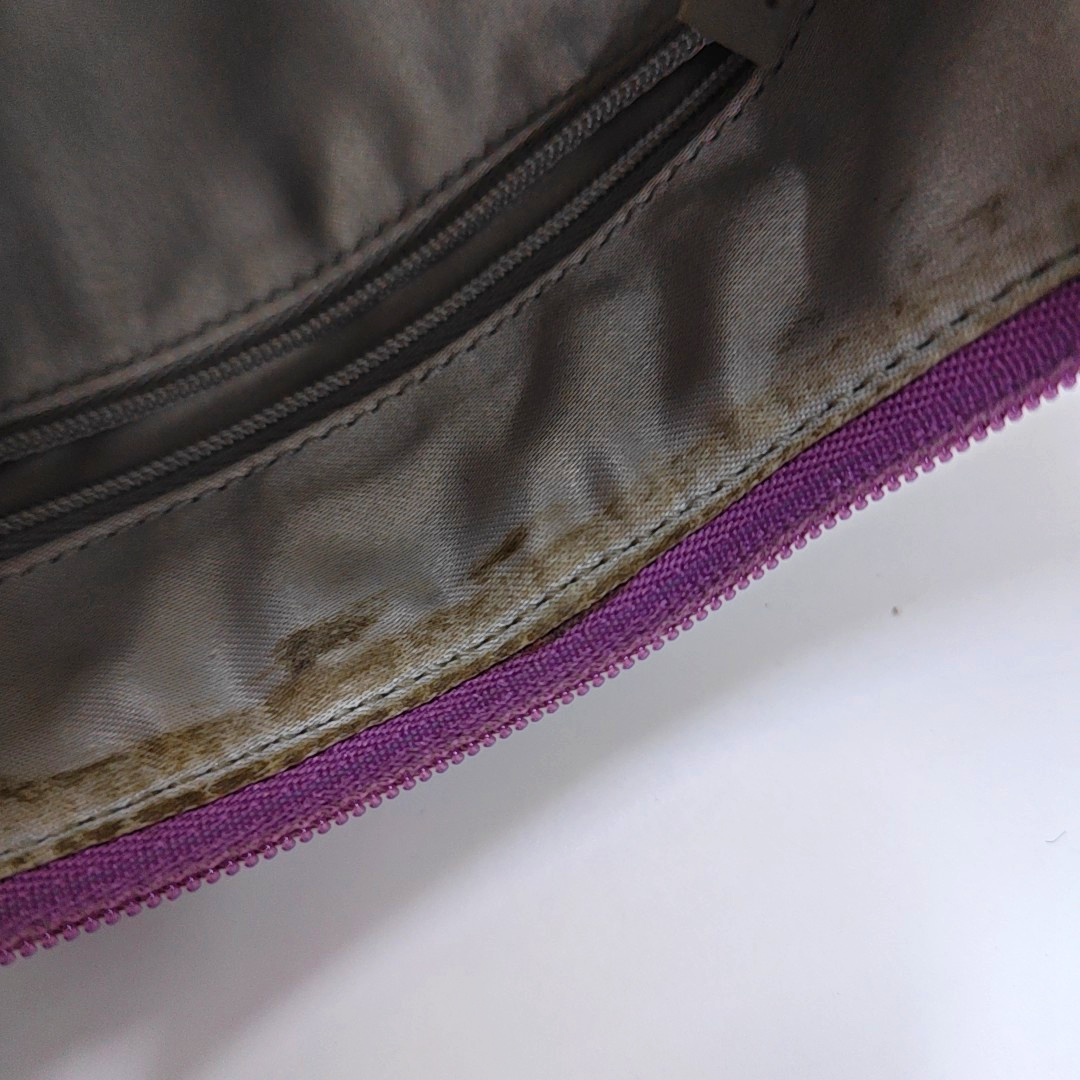 COACH Purple Leather Shoulder Bag Silver Hardware Vintage model-(SKU)-939951061