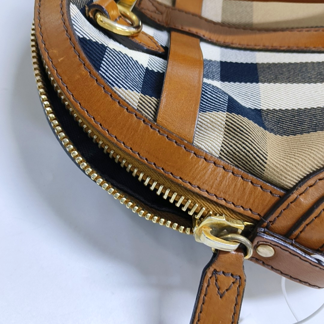 BURBERRY Sartorial Orchard Brown Canvas Handbag Crossbody Bag Single Shoulder Bag Golden hardware-(SKU)-958155782