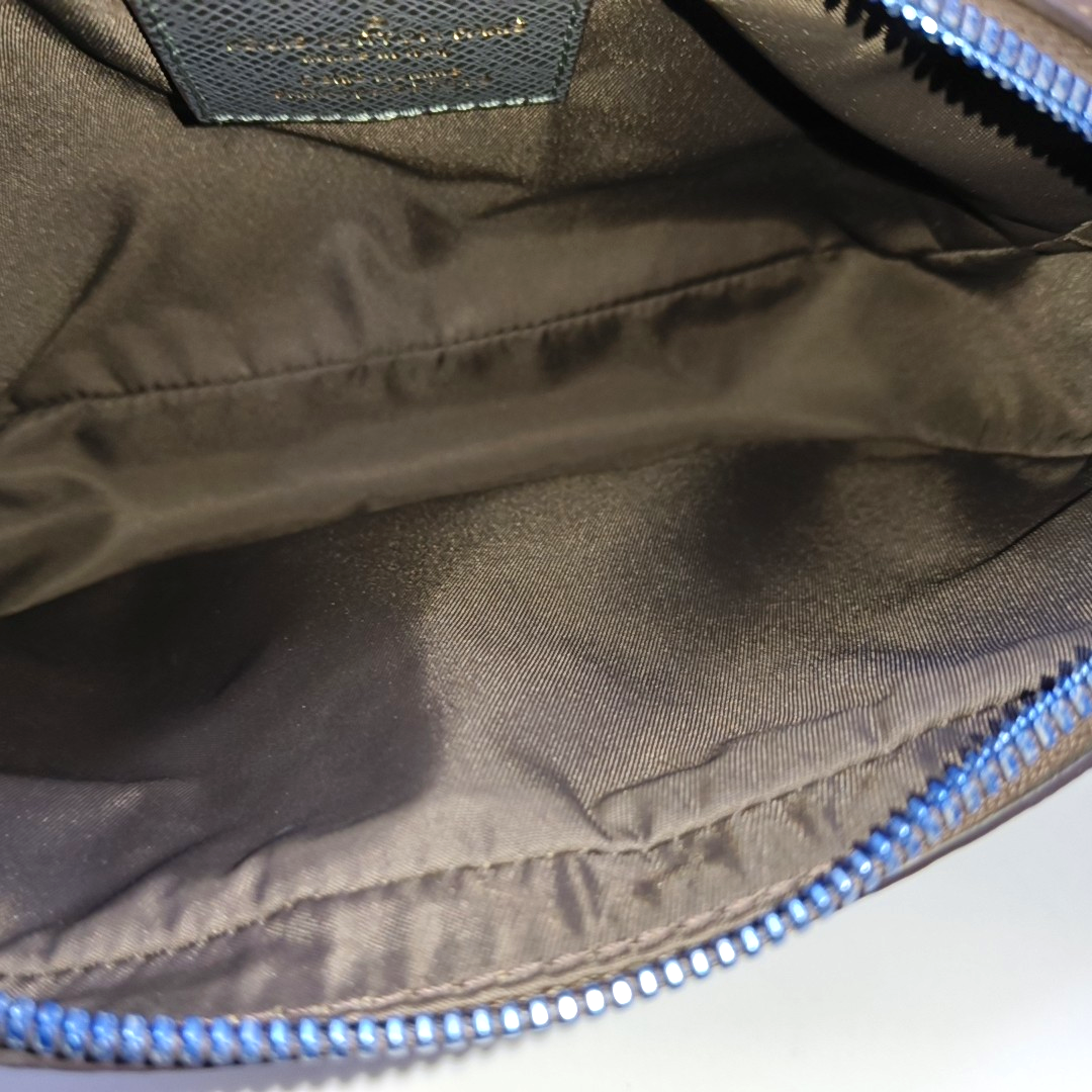 LOUIS VUITTON OUTDOOR Brown Coated Canvas Monogram Fanny Pack Crossbody Shoulder Bag with Red Hardware-(SKU)-958770718