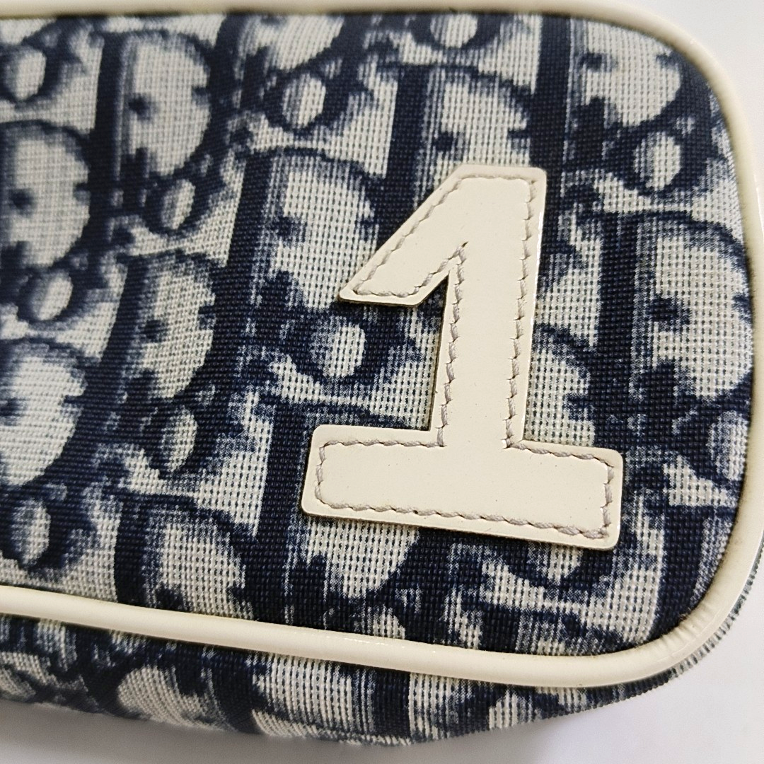 DIOR Rasta Dark Blue Coated Canvas Old Flower Patchwork Handbag Handbag Golden Silver Hardware-(SKU)-954845460