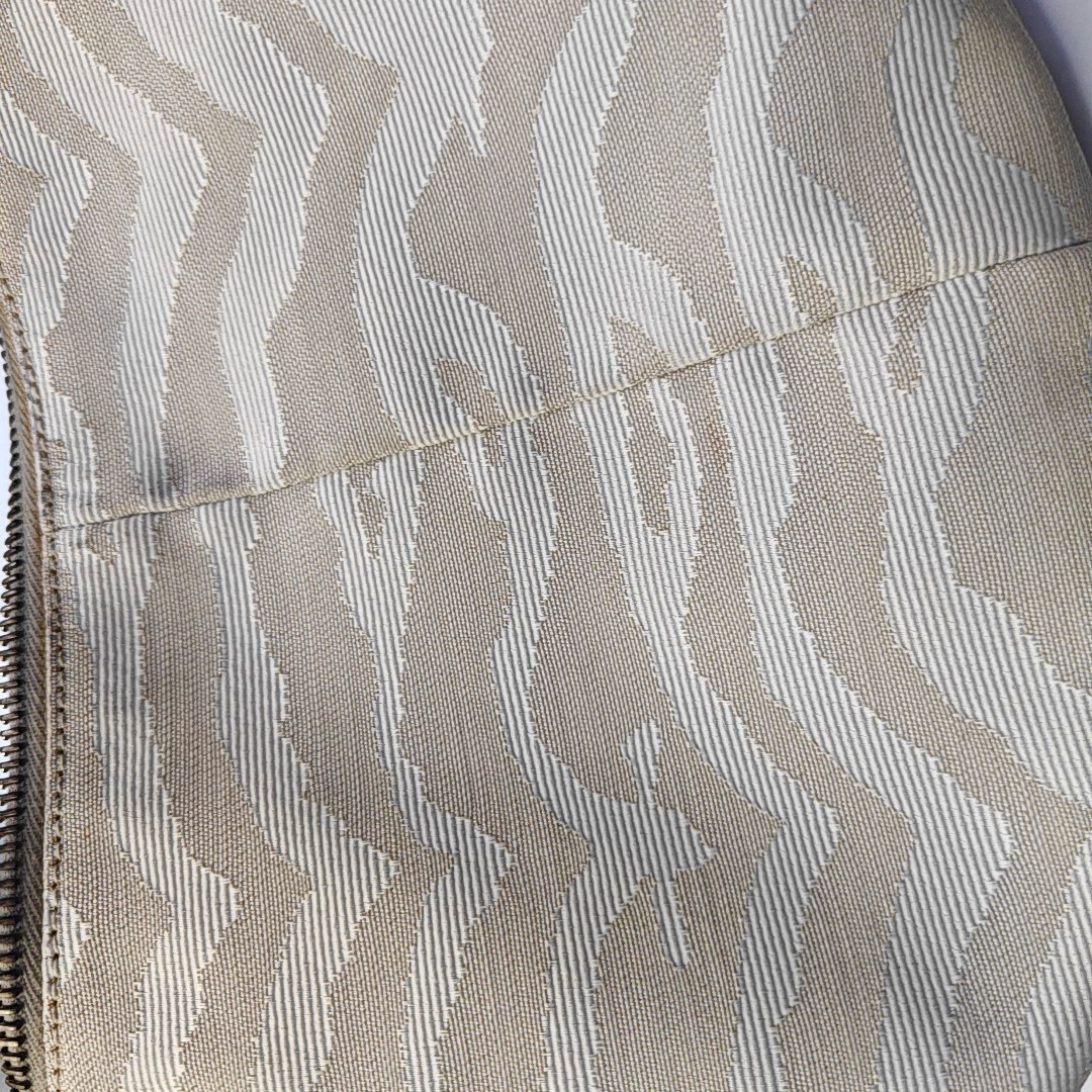 FENDI 卡其色帆布双FHandheld包 Golden hardware-(SKU)-943796749