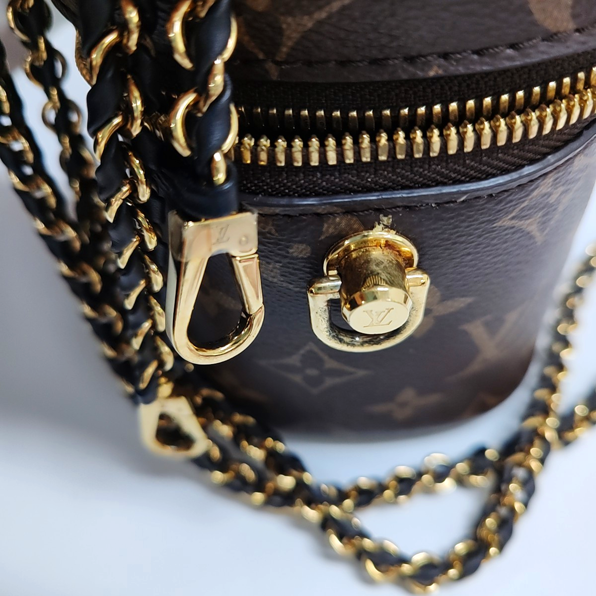 LOUIS VUITTON NICE Small Brown Coated Canvas Monogram Single Shoulder Bag Handbag Crossbody Bag Golden Hardware Removable Strap-(SKU)-964285955