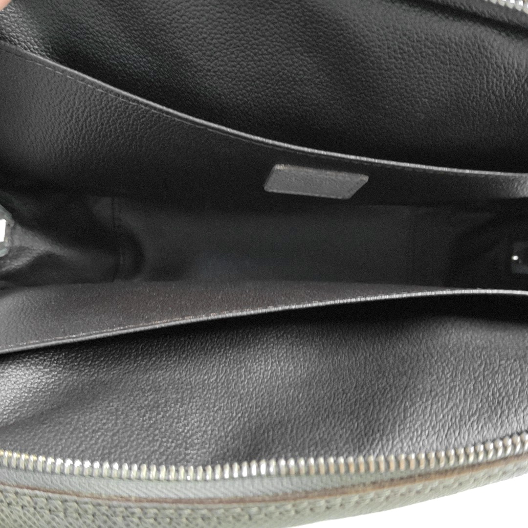 LOUIS VUITTON Grey Cowhide Clutch Bag Silver Hardware-(SKU)-960386024