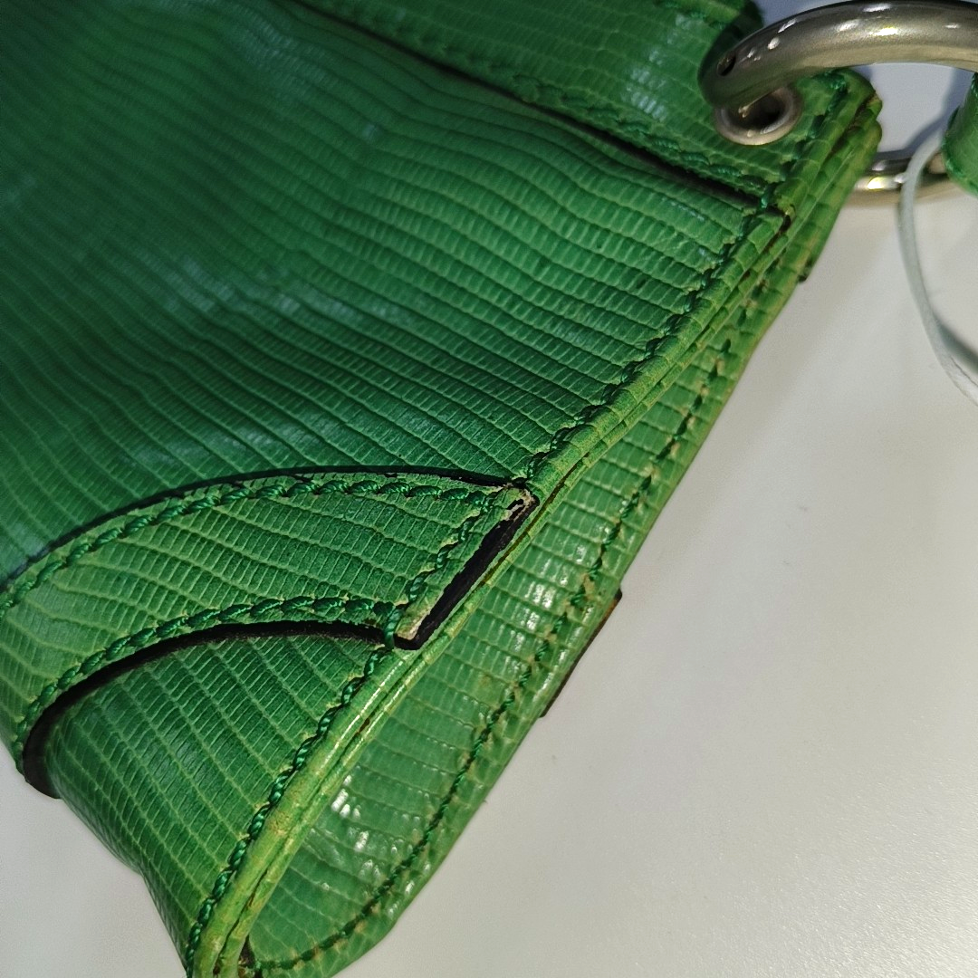 BURBERRY Green Cowhide Embossed Single Shoulder Bag Silver Hardware-(SKU)-934701341