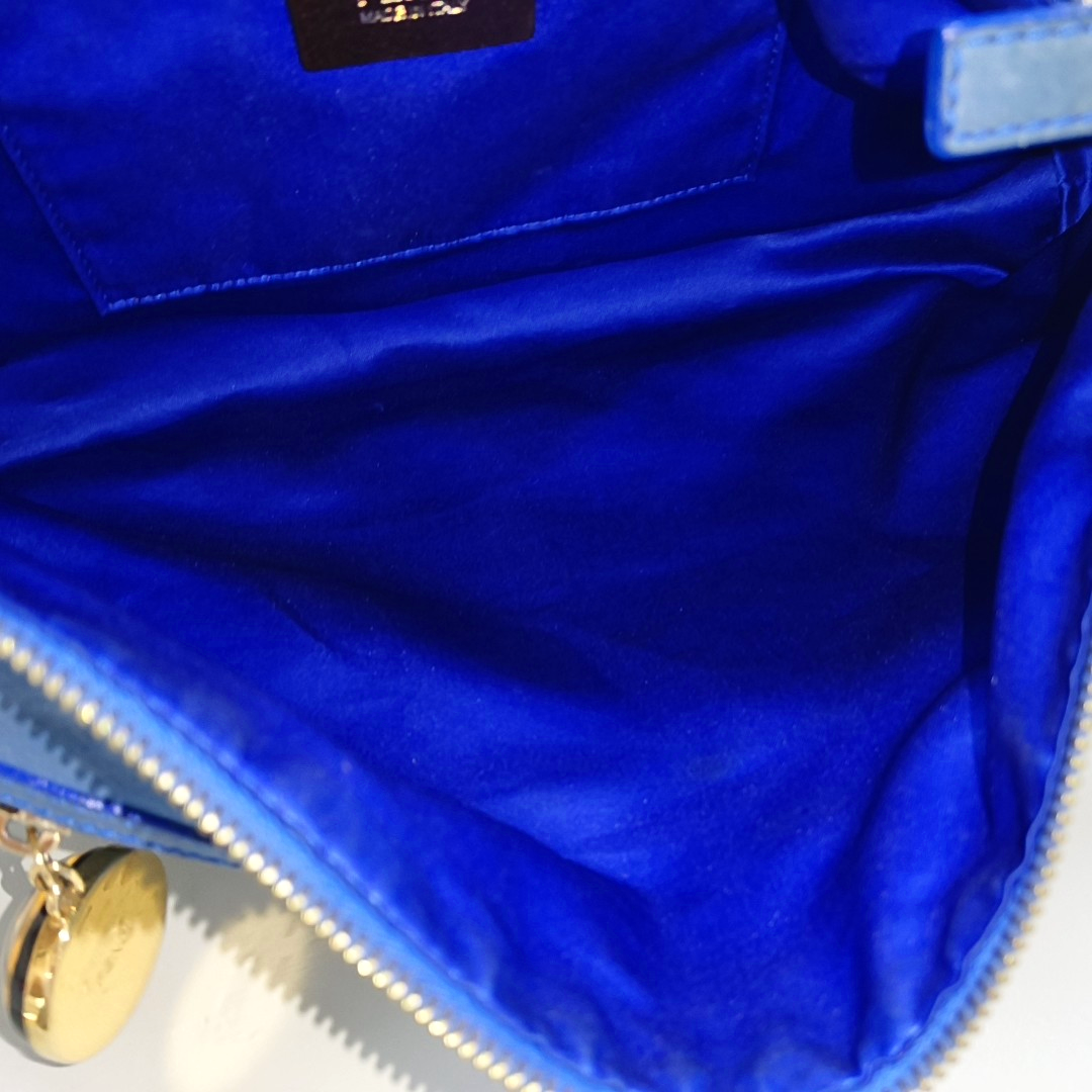 FENDI Blue Cowhide Crossbody Bag Golden hardware-(SKU)-13379706