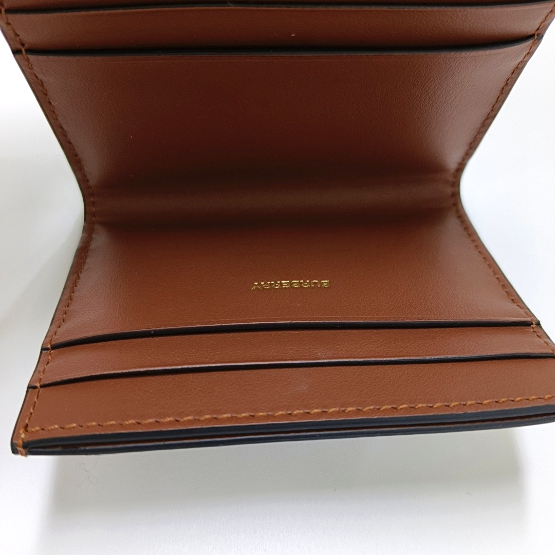 BURBERRY Folding Card Yellow Coated Canvas Wallet Golden hardware-(SKU)-953081006