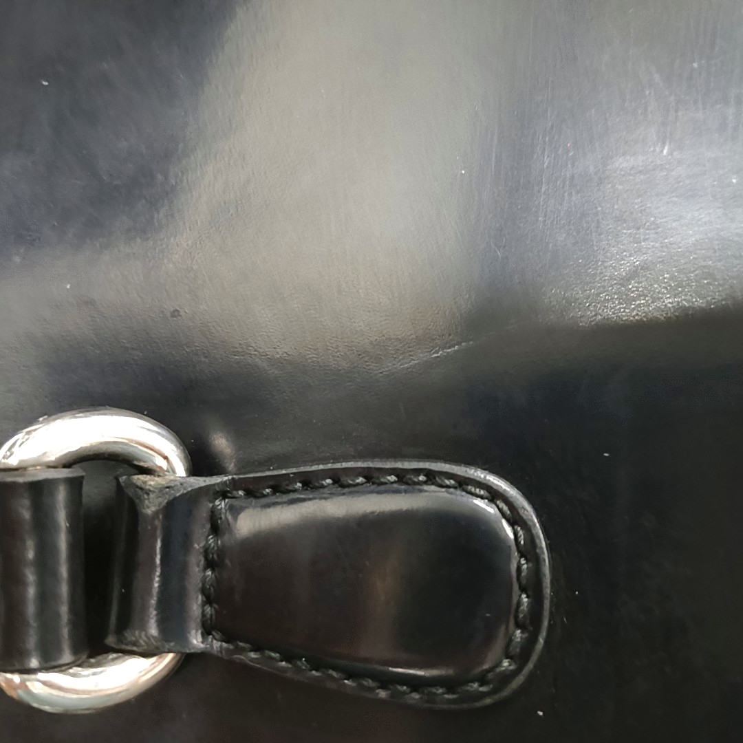 GUCCI Black cowhide tote bag Silver Hardware-(SKU)-13379697