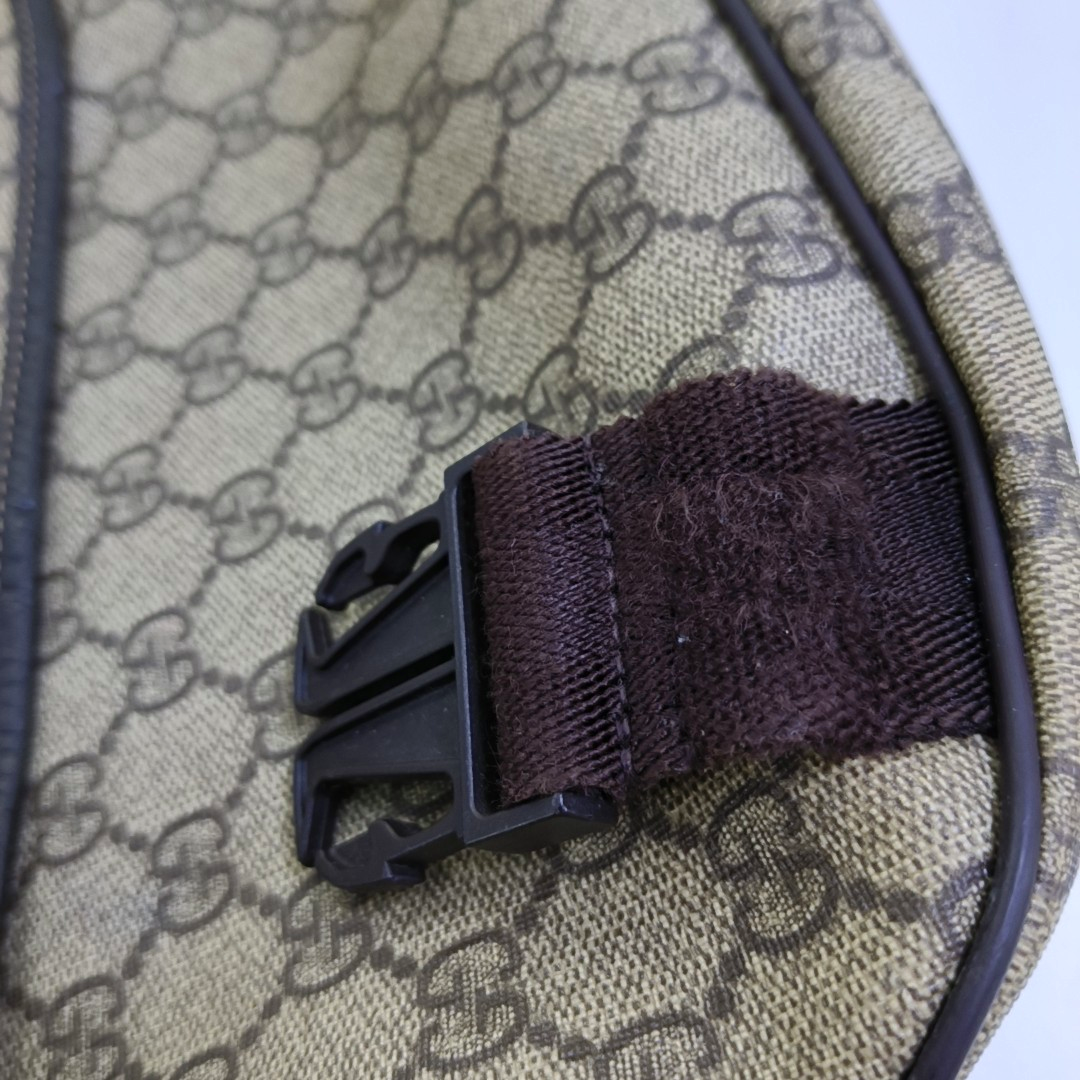GUCCI GG Imprime Ebony Coated Canvas Monogram Single Shoulder Bag Golden hardware-(SKU)-959825887