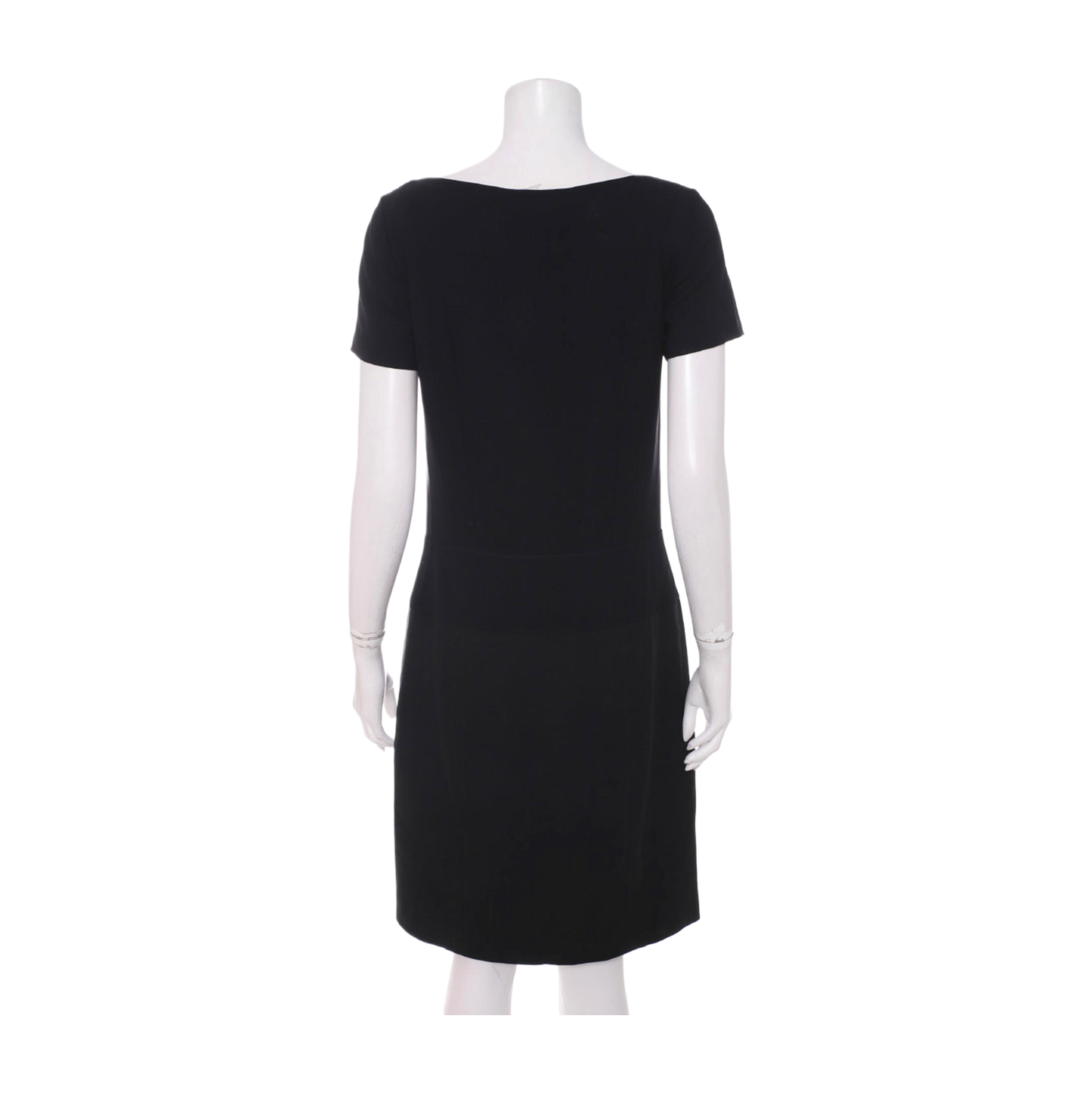 Chloé Scode Summer Black Mulberry Silk Women's Short Sleeve Long Dress-(SKU)-935533952