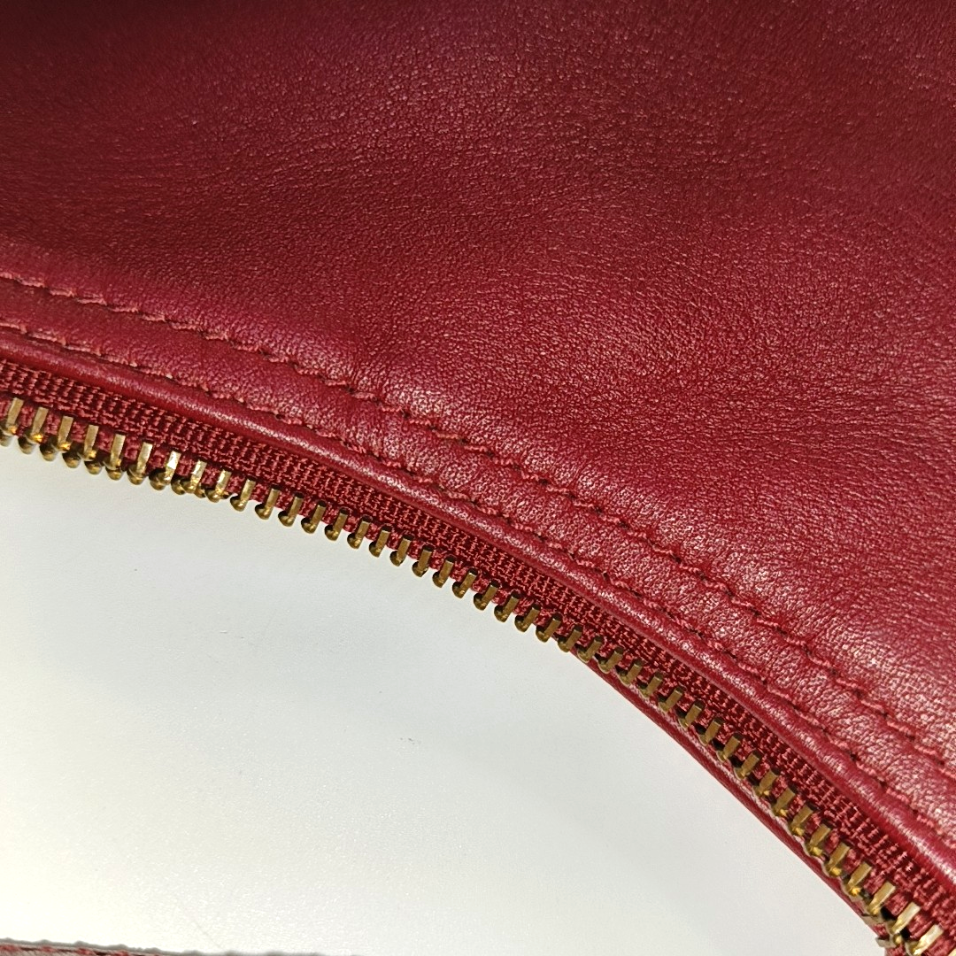 COACH Red Leather Handbag Single Shoulder Bag Golden hardware Removable shoulder strap-(SKU)-934221338