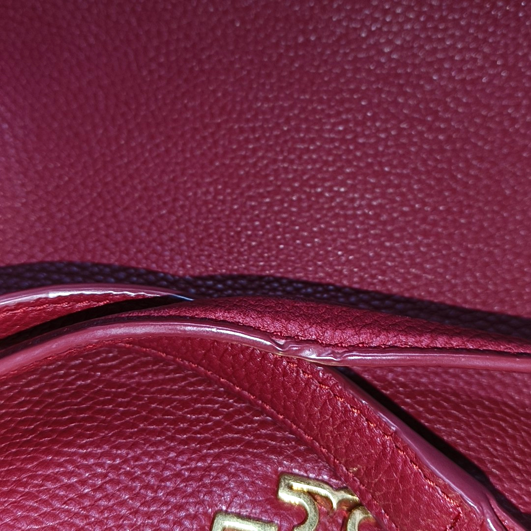 TORY BURCH Britten Red Cowhide Single Shoulder Bag Golden hardware-(SKU)-14400670