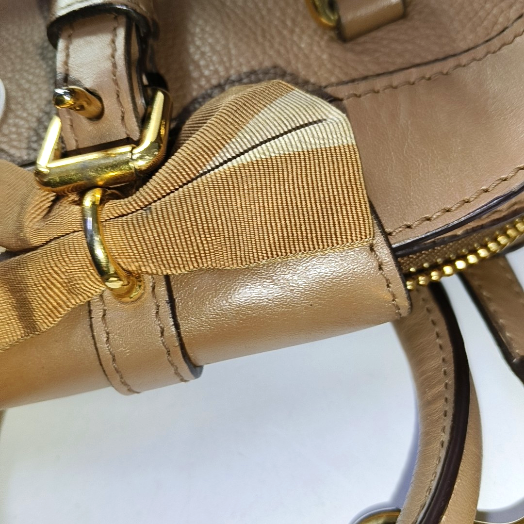 BURBERRY Milverton Brown Cowhide Single Shoulder Bag Tote Shoulder Bag Crossbody Bag Golden hardware Removable shoulder strap-(SKU)-951907400