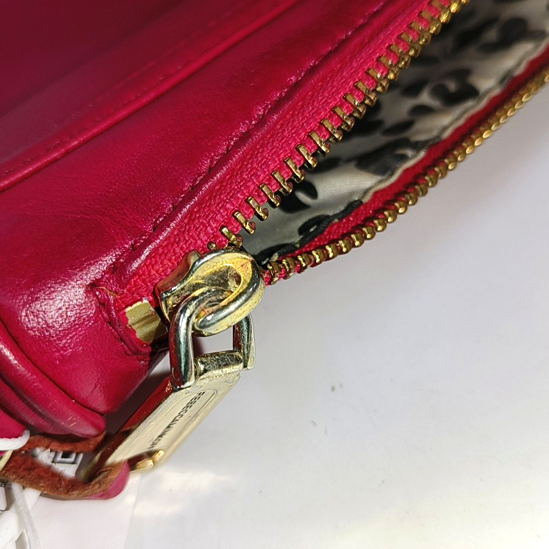 REBECCA MINKOFF M.A.C. Fuchsia Cowhide Single Shoulder Bag Crossbody Golden hardware Removable shoulder strap-(SKU)-935255870