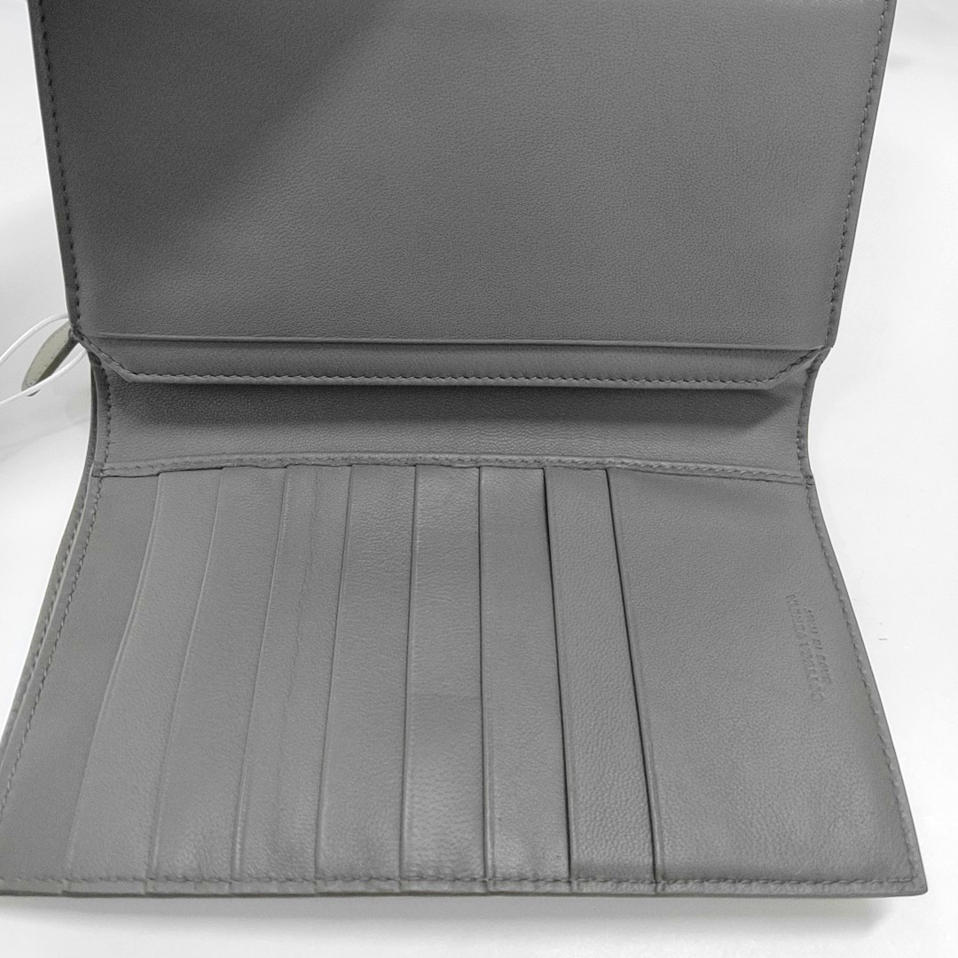 BOTTEGA VENETA Gray Cowhide Braided Hand Clutch Black hardware-(SKU)-960194982