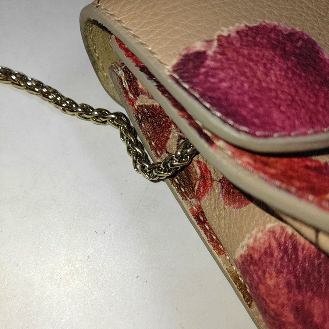 FURLA Metropolis Multicolor Leather Printed Sling Bag with Shoulder Golden hardware Removable shoulder strap-(SKU)-14449646