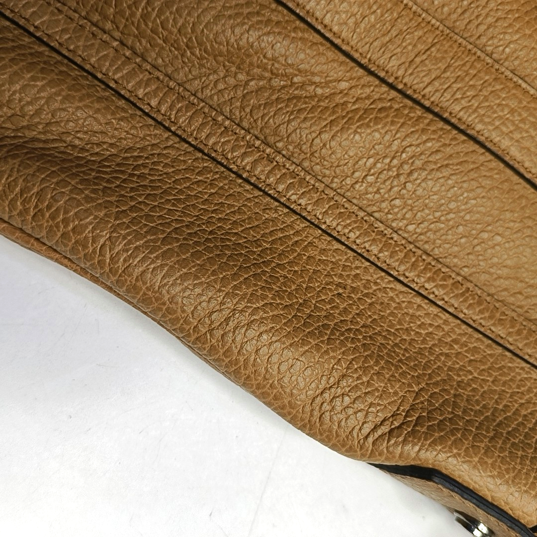 GUCCI Tote bag Caramel cowhide single shoulder bag handbag Silver Hardware Removable shoulder strap-(SKU)-955256584