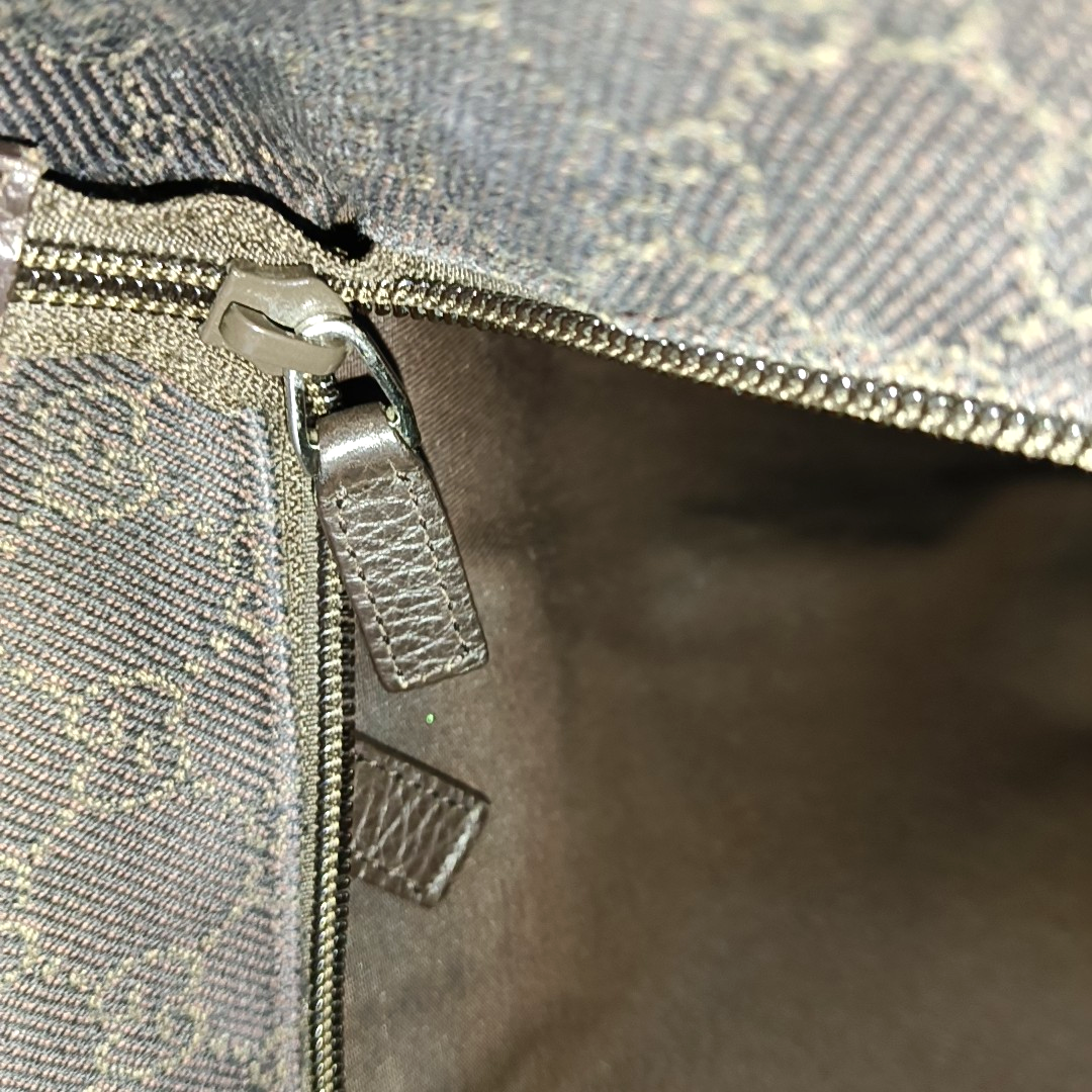 GUCCI Tote bag Brown Canvas Monogrammed Single Shoulder Bag Golden hardware-(SKU)-958908868