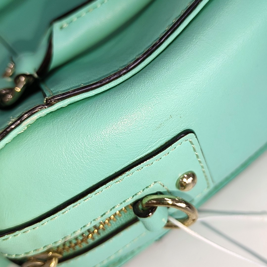 Kate Spade Green leather single shoulder bag handbag crossbody bag Golden hardware Removable shoulder strap-(SKU)-14289698