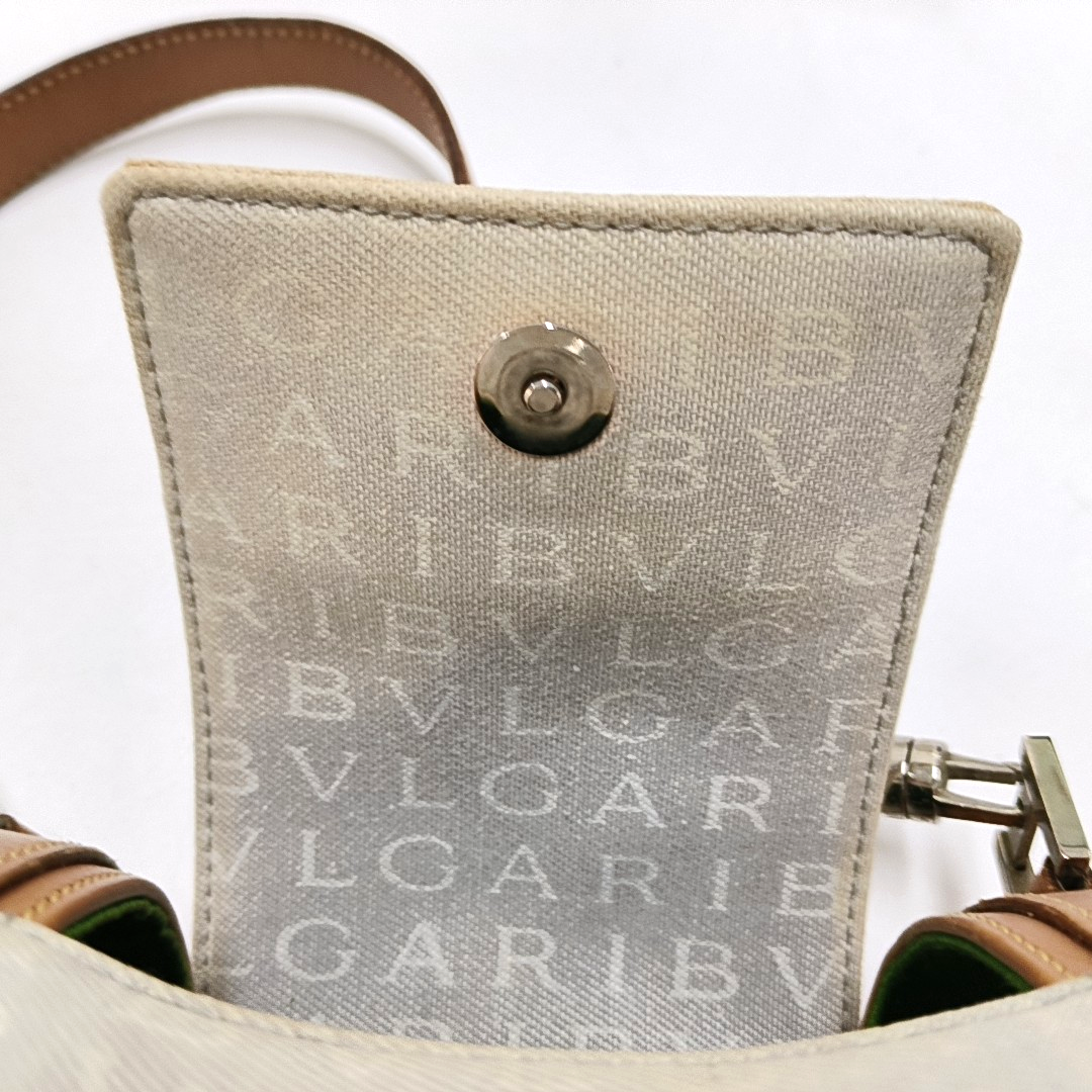BVLGARI B ZERO Grey Canvas Jacquard Embossed Handbag Shoulder Bag Silver Hardware-(SKU)-941333720
