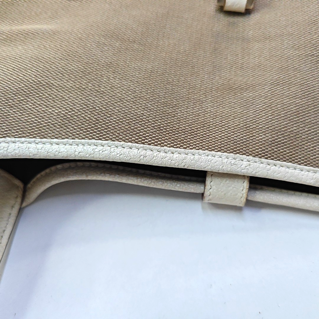 GUCCI Jackie 1961 Khaki Canvas Buckle Single Shoulder Handbag Crossbody Tote Silver Hardware-(SKU)-945694459