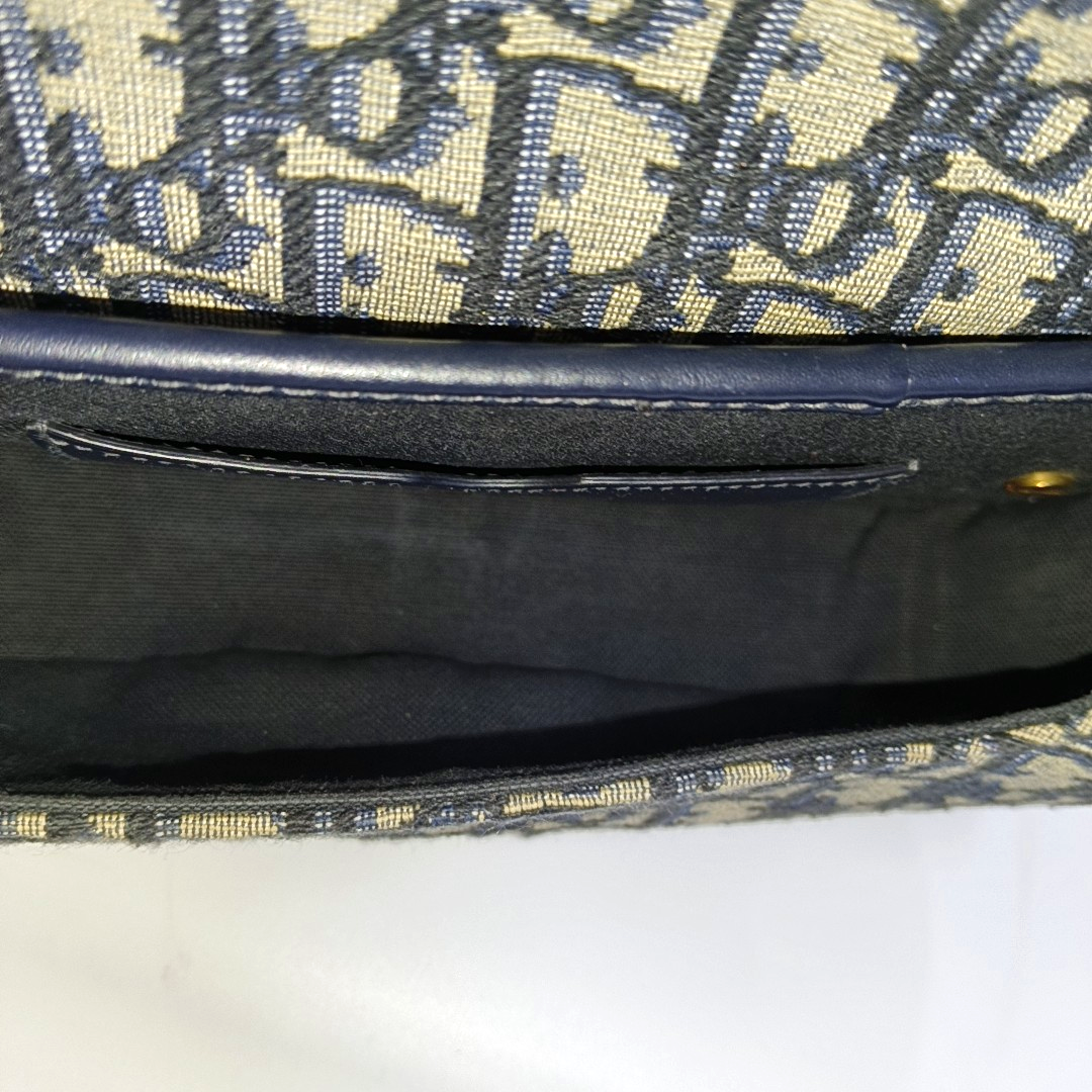 DIOR Bobby East-West Blue Canvas Monogram Embossed Shoulder Bag Tote Crossbody Bag Gold Hardware Removable Strap-(SKU)-961048358