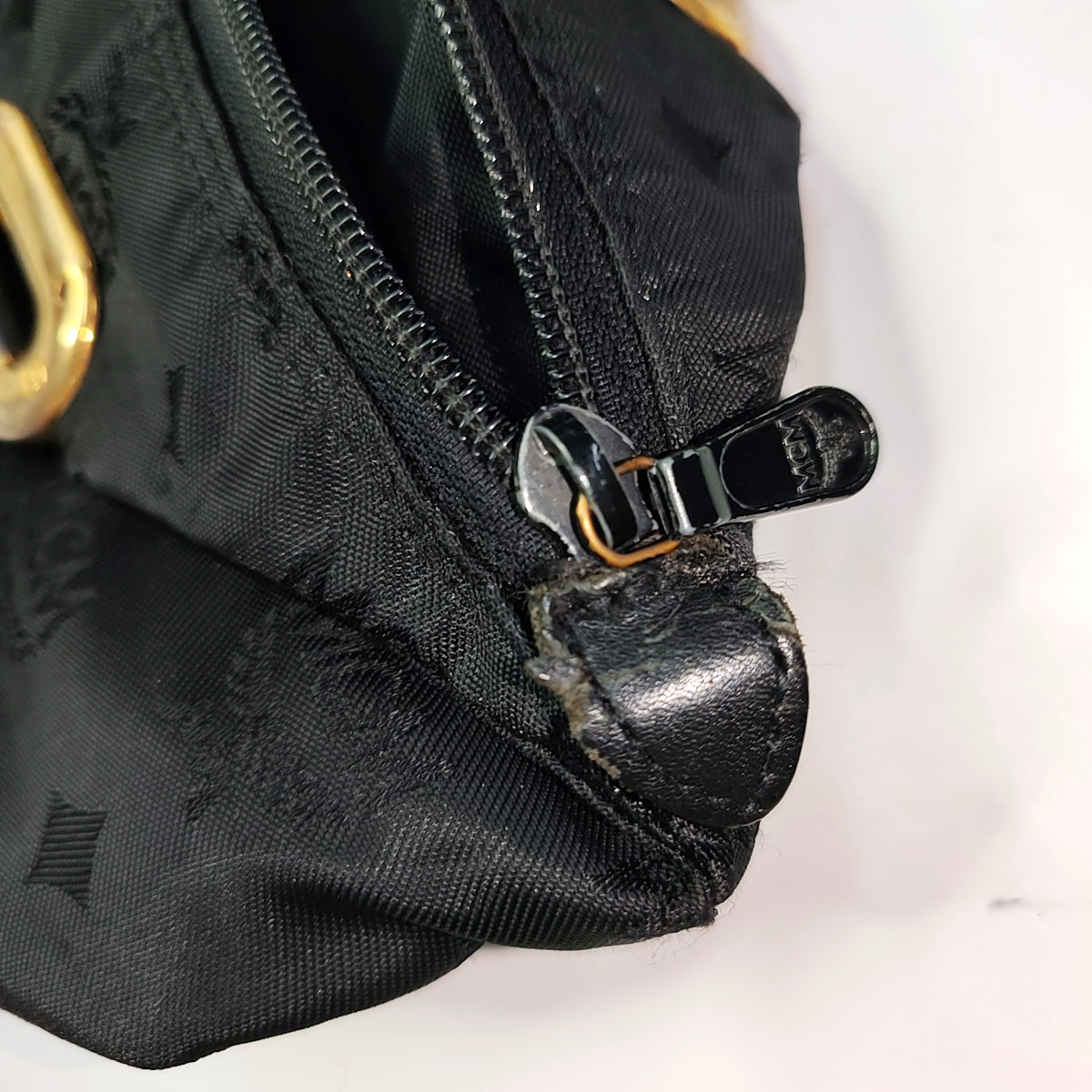 MCM Black fabric handbag Golden hardware-(SKU)-935409041