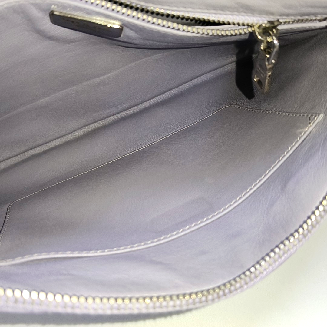 PRADA Light Purple Cowhide Handbag Silver Hardware-(SKU)-957970047