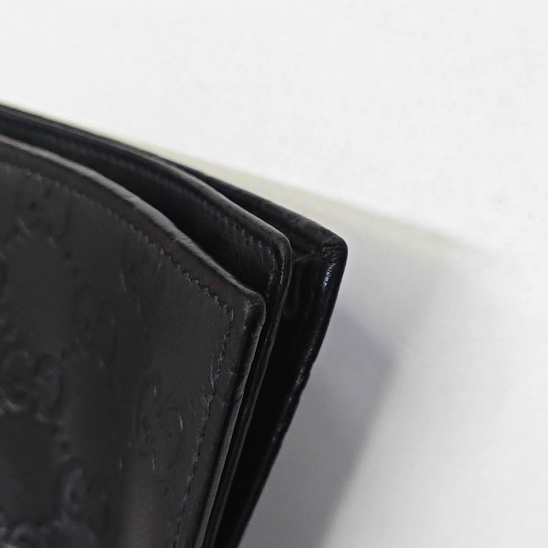 GUCCI SignatureBlack Cowhide Monogram Wallet-(SKU)-946474860