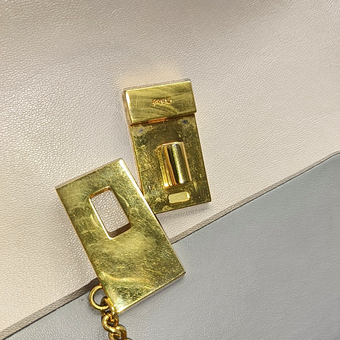 Chloé Drew Medium size Color block cowhide shoulder bag crossbody bag Golden hardware-(SKU)-953363295