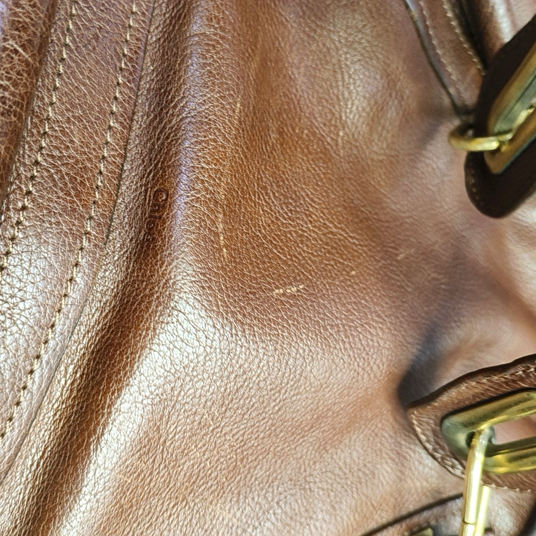 Chloé Paraty Medium size Brown cowhide crossbody bag shoulder bag tote bag Golden hardware Removable shoulder strap-(SKU)-960236363