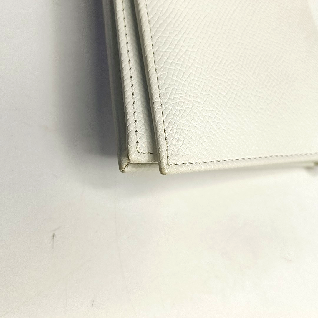 BVLGARI BVLGARI White Cowhide Wallet Silver Hardware-(SKU)-949211170