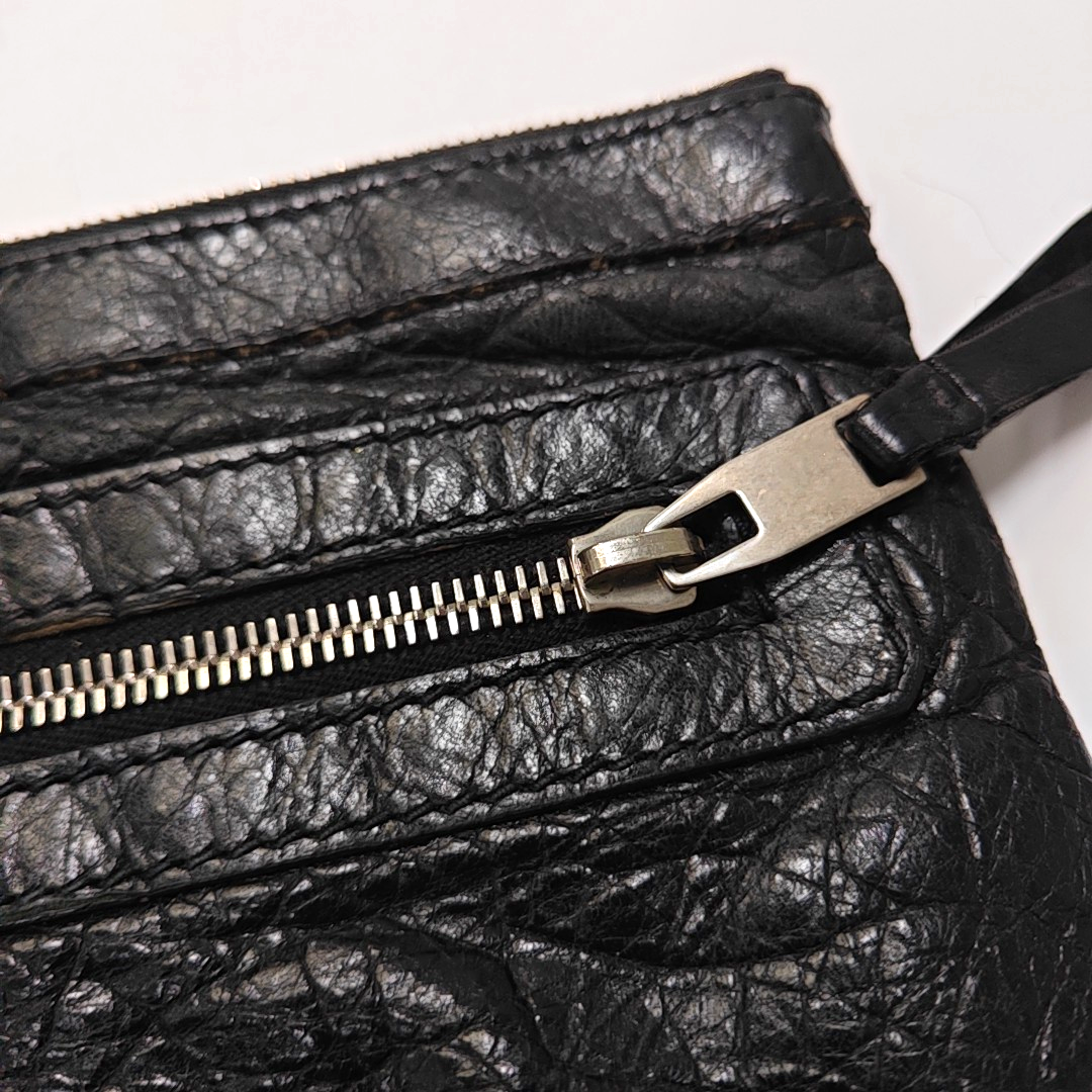 BALENCIAGA Classic City Medium size Black Lamb Skin Biker Bag, Handbag Silver Hardware-(SKU)-952449143